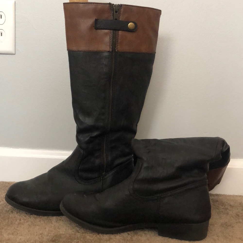 Black with Brown Accent Boot